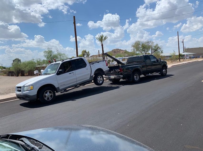 Ford Sport Trac being towed in Phoenix
