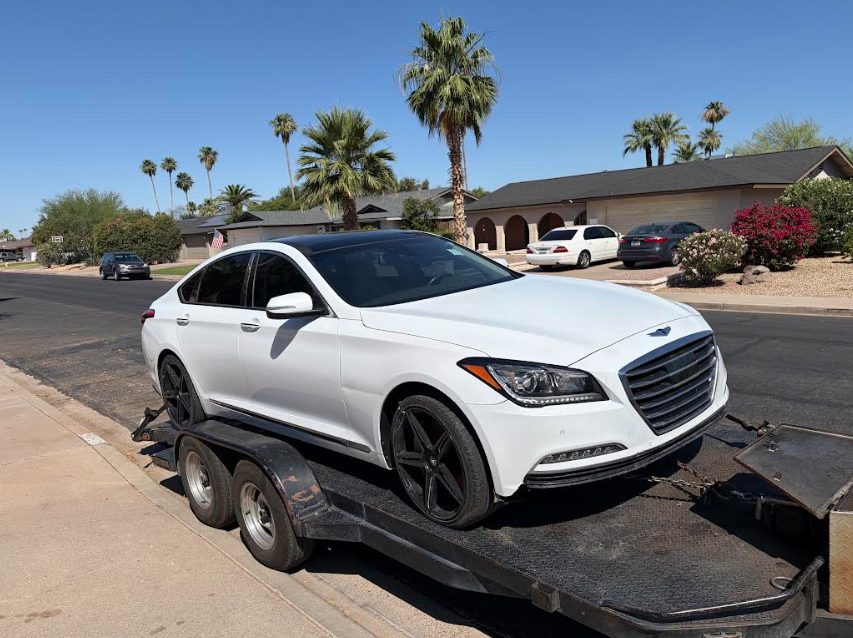 Hyundai Genesis loaded for cash pickup in Phoenix